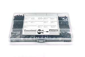 VENCETMAT Guitar Screws Kit,304 Stainless Steel, #2#3#4#6#8 fit Fender & Gibson Pickguard, for Neck Plate Tuning Humbucker SingleCoil Pickup TrussRod Cover Bridge Selector Switch (Stainless Steel Black Coated)