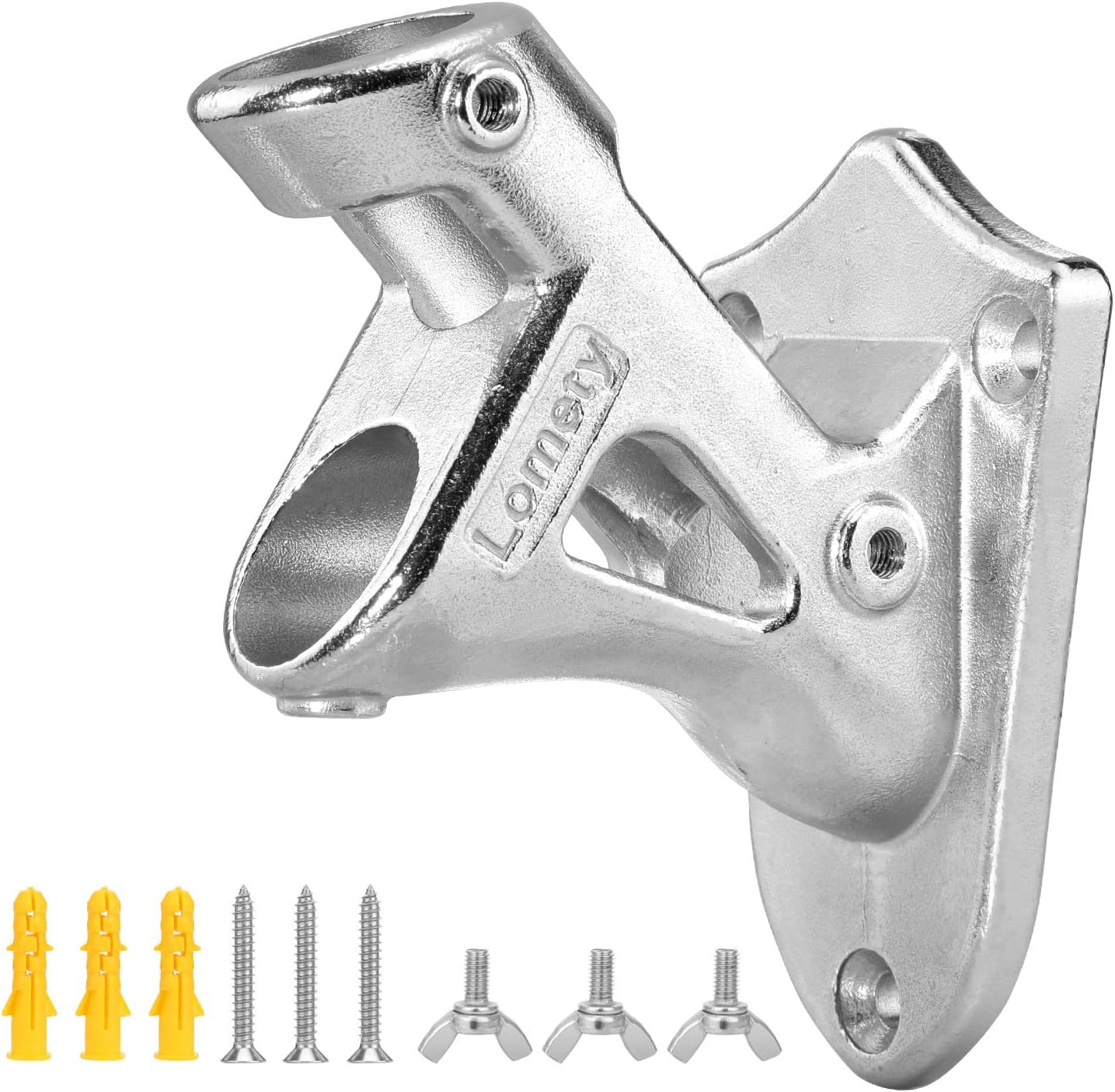 LOMETY Heavy Duty Flag Pole Holder Stainless Steel Flag Bracket 1.02" 2
