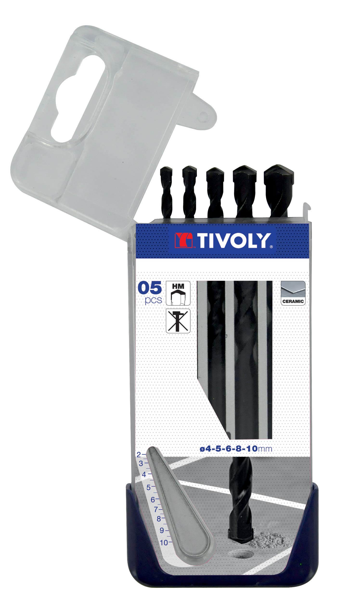 Tivoly - 12000370001 - Set of 5 Tile Drill Bits