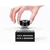 Anything Speaker - Portable Mini Bluetooth - Turn Anything Into A Speaker! Wireless Bone Conduction Induction Vibration Humbird + Gift Box - Nano Travel Sized, 360° Sound (Black)