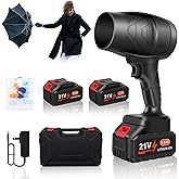 Leaf Blower Cordless, Powerful Handheld Electric Blower with 2×21V Batteries, Lightweight Leaf Blower for Lawn Care, Patio, Leaves, Snow & Dust Removal (Leaf Blower Cordless)