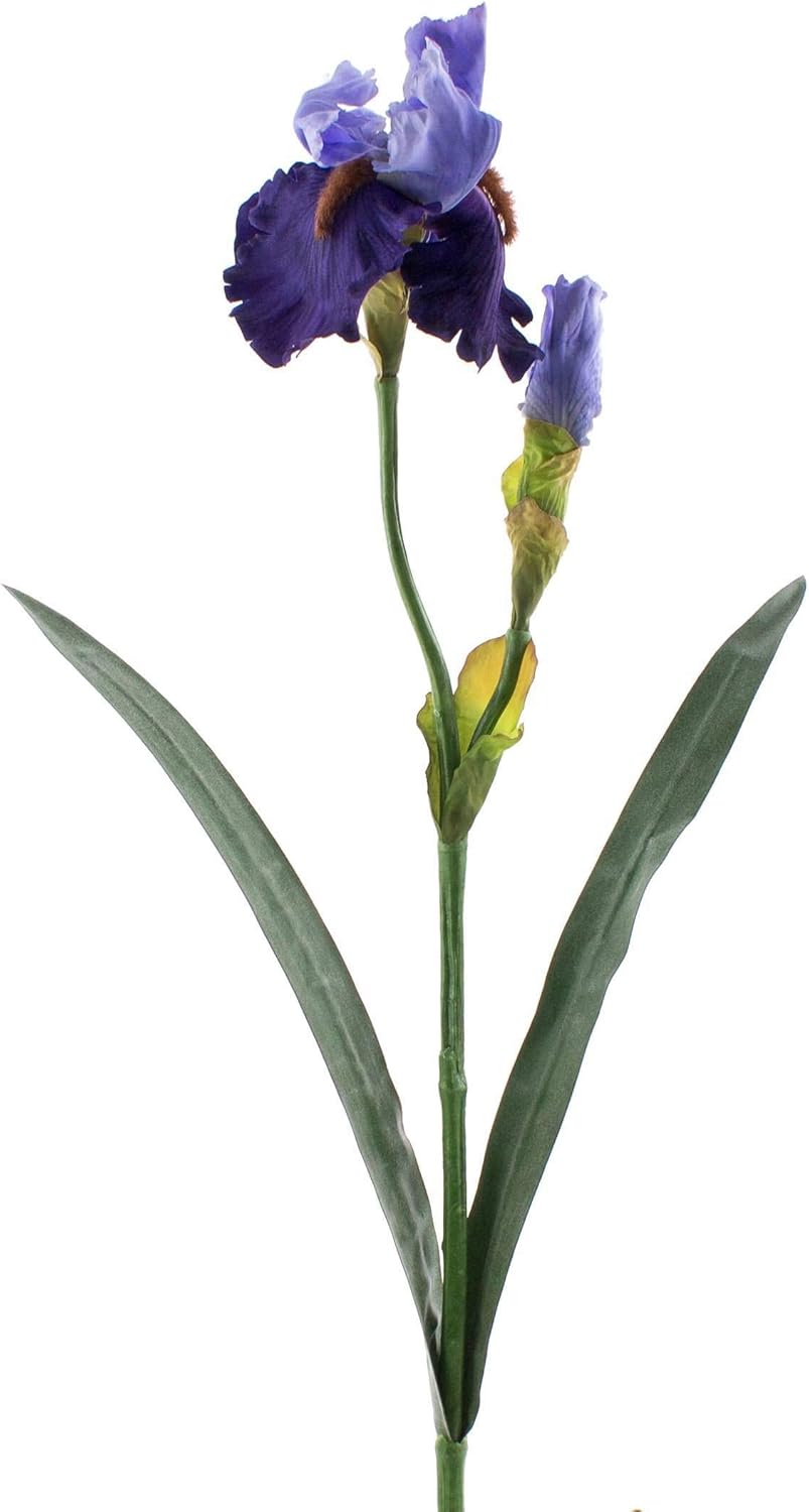 artplants.de Artificial Iris spray, blue, DELUXE, 28"/70cm Artificial