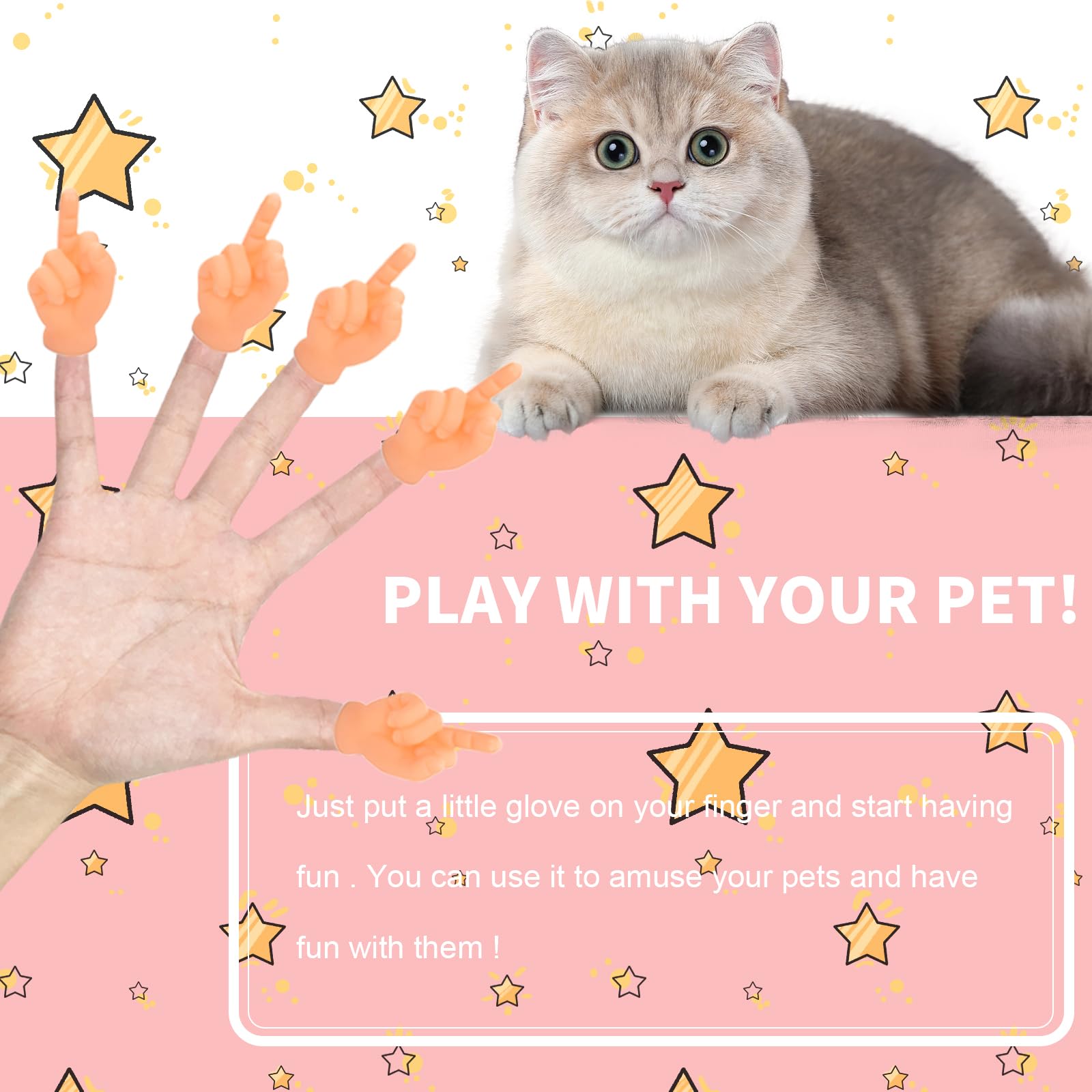 30 PCS Tiny Middle Finger Puppet, Miniature Small Hands, Mini Finger Hands Funny Hand Puppet for Game, Fun and Realistic Design Party Favors for Adults Kids