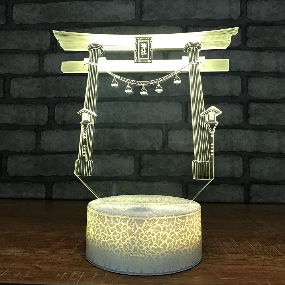 3D led Night Light Arc de Triomphe 7 Color Remote Control Touch Bedroom lamp Home Decoration, Children's Christmas Gift