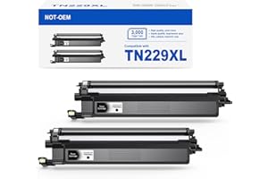 [2 Black] TN229XL Toner Black Compatible Replacement for TN229XL TN229BK TN229 XL TN-229BK Work with MFC-L3780CDW HL-L3280CDW