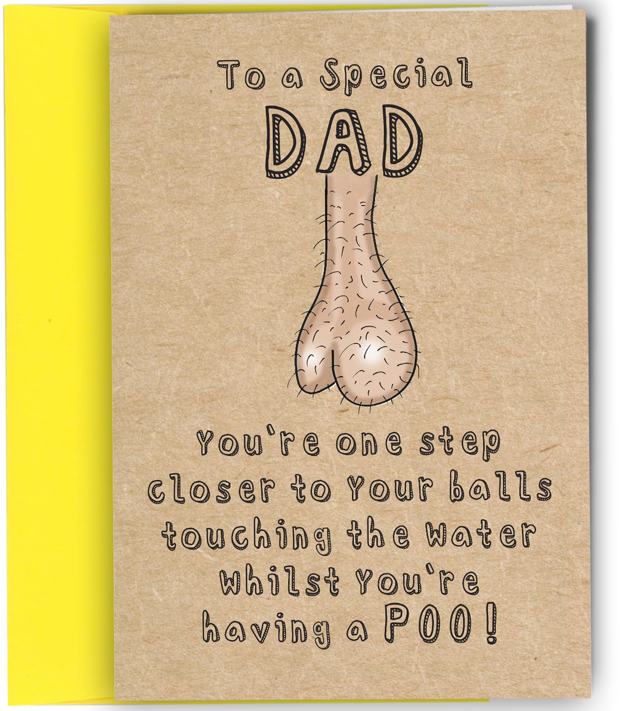 BIRTHDAY CARD for DAD |Funny Rude FATHERS DAY CARD Cheeky Sibling Humour Toilet For Special Dad #1162