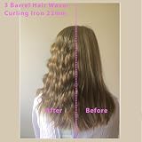 DazSpirit 3 Barrel Hair Wavers 22 mm Ceramic Tourmaline Curler with 2 Heat view 6