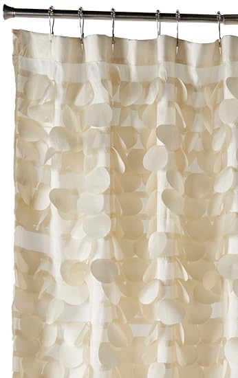 Triangle Home Fashions 16685 Lush Decor Gigi Shower Curtain Ivory