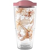Tervis Here Fishy Fishy Goldfish Made in USA Double Walled Insulated Tumbler Travel Cup Keeps Drinks Cold & Hot, 24oz, Classic