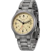 BERNY Titanium Field Watch for Men, Unisex Quartz 5ATM Waterproof Luminous | Military Style Wristwatch, Japanese Precision Movement, Analog Sport Watch, Lightweight Titanium, Great Gift for Him &amp; Her