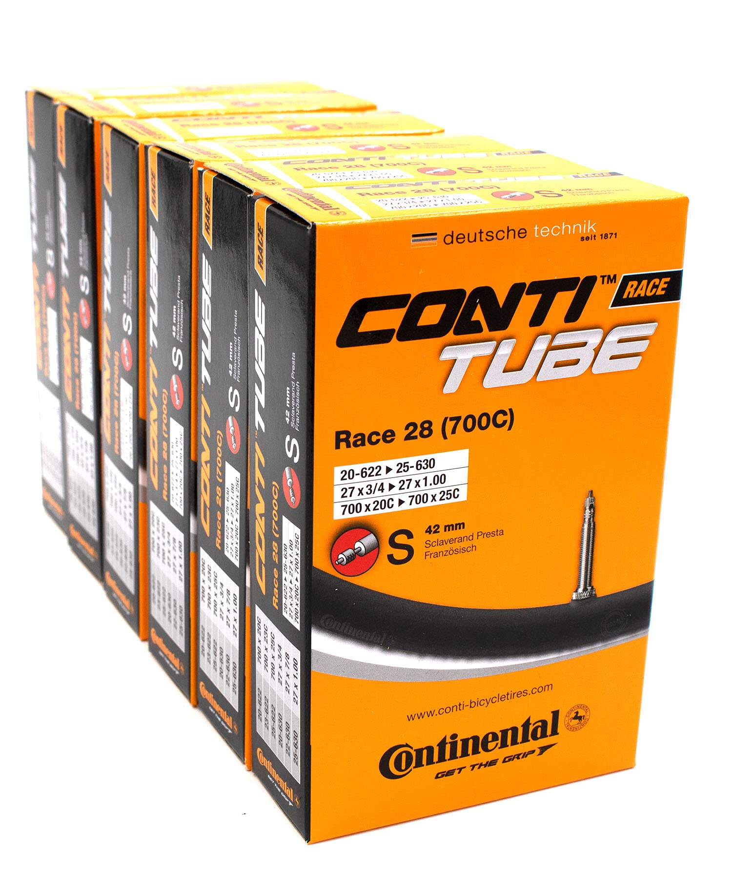 Continental Unisex's 181781 Inner Tube, Black, [20-622->25-630]