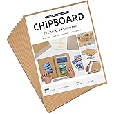 JNENERY 10 Chipboard Sheets 8.5 x 11", 22PT Book Board for Bookbinding | Cardboard for Crafts, Thick Chipboard and Sturdy Kra