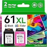 61XL Ink Cartridge Compatible for HP 61 Ink Cartridge Black Colour Compatible for Envy 4500 5530 4502 DeskJet 1000 2542 2540 