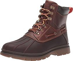 Sperry Men's Watertown Duck Rain Boot, Brown/Tan, 7.5
