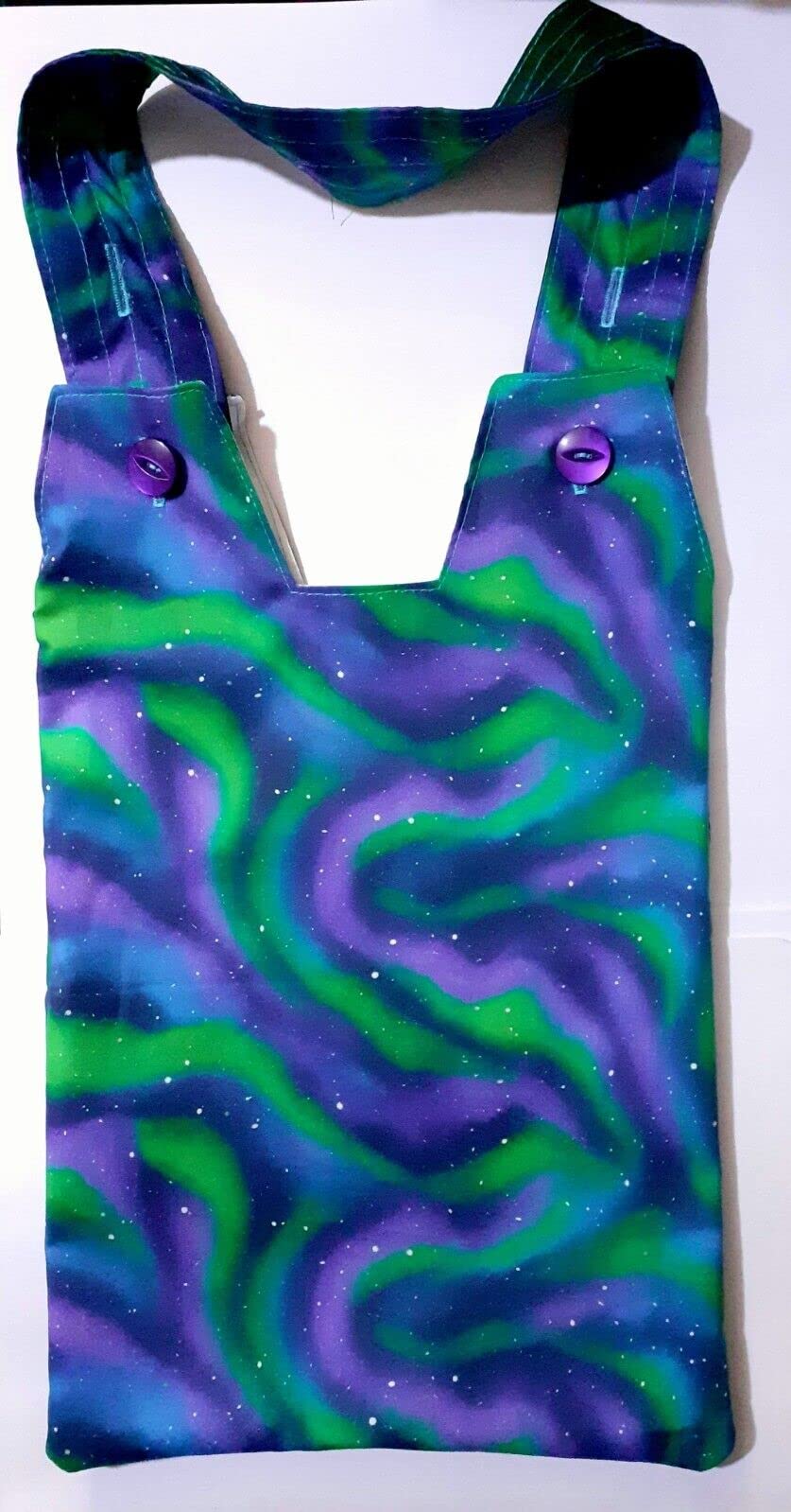 Northern Lights. Catheter Night Bag Holder, Cover .100% Cotton Patchwork Quality.