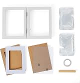 Chuckle Baby Hand & Footprint Kit White Wooden Frame 5x7, Clay Roller view 8