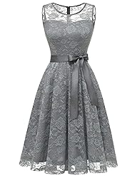 Dressystar Women's Floral Lace Short Bridesmaid