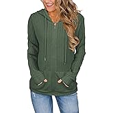 JomeDesign Sweaters for Women Long Sleeve Sweatshirt Fashion Hoodies Zip Up Loose Casual Fall Tops S-XXL