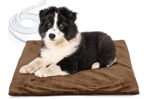 NAMOTEK Pet Heating Pad, Safe Electric Heating Pad for Dogs and Cats Indoor Warming Pad with Auto Constant Temperature 19.7" x15.7"
