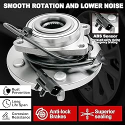 Pair 512478+512479 Rear Wheel Bearing Hub Assembly