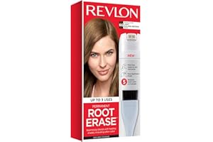 Revlon Permanent Hair Color, Permanent Hair Dye, At-Home Root Erase with Applicator Brush for Multiple Use, 100% Gray Coverage, Light Golden Brown (6G), 3.2 Fl Oz