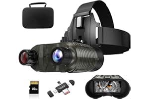 DUMJUG [2025 Upgrade] 4K Head-Mounted Digital Infrared Night Vision Goggles for Adults, with 3" Screen 1312FT Compatible with Fast MICH Helmet for Long Range Airsoft Military Hunting Tactical Gear