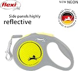 Flexi New Neon Leaves Retractable Dog Leash ExSmall 5m Black Neon view 3