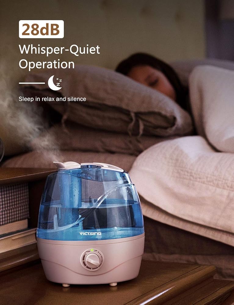 Cool Mist Humidifiers, Quiet Ultrasonic Humidifiers for Bedroom Baby