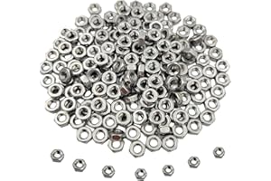 TOM'S WORLD 100pcs M3-0.5 Hex Nut Stainless Steel 304(18-8) Metric Hexagon Nut for Bolts, Bright Finish, Full Thread (M3)
