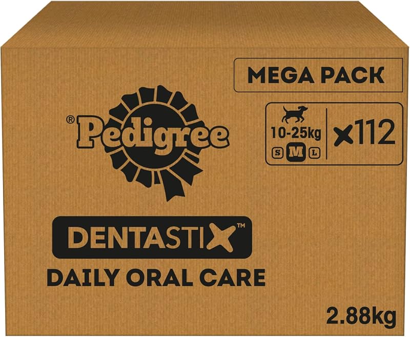 Pedigree DentaStix Daily Dental Chews Medium Dogs 112 Sticks 10-25 kg