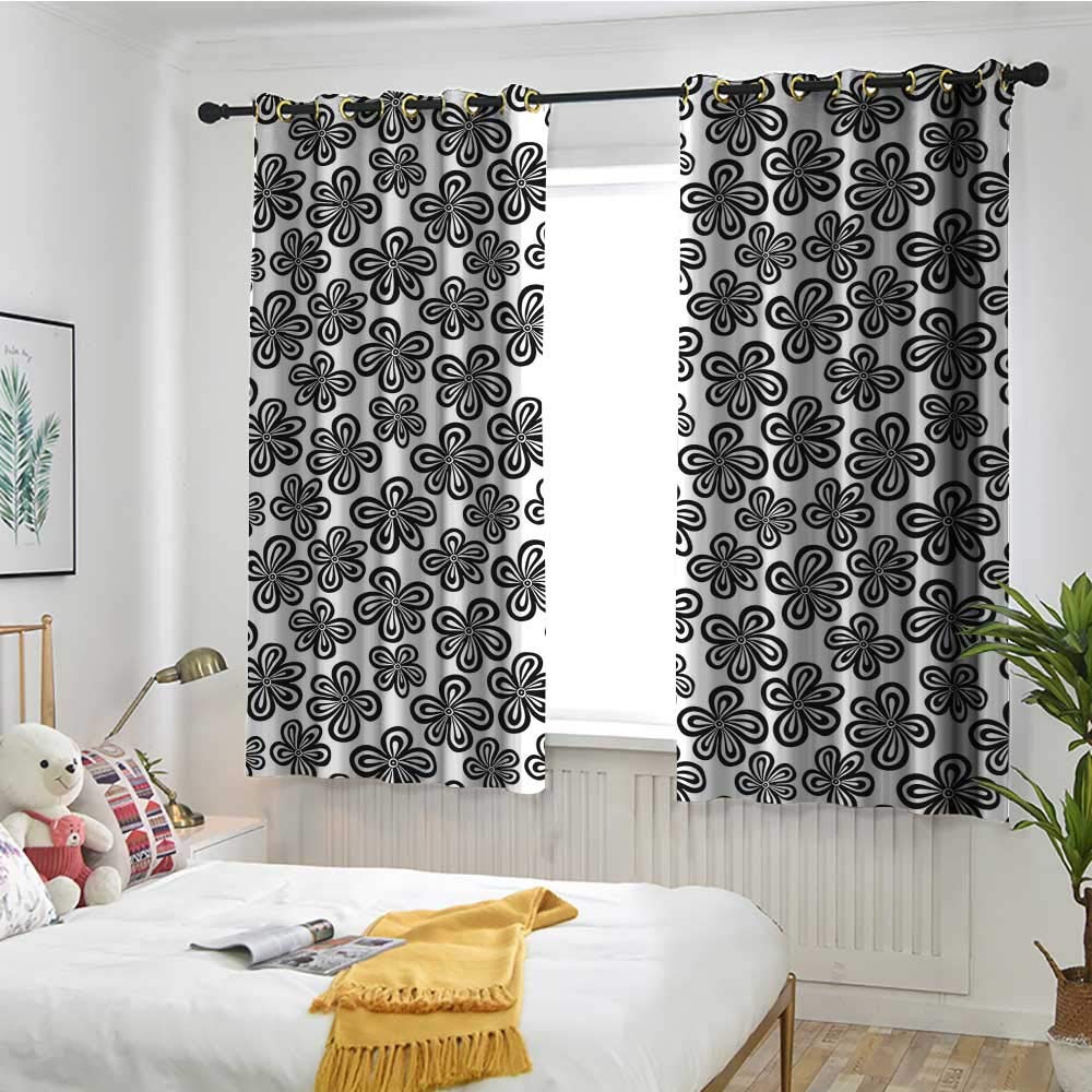 Amazon Com Unpremoon Thermal Curtains Black And White Lively