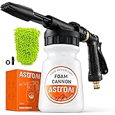 AstroAI Foam Gun Car Wash Gun with Wash Mitt, Quick Connect to Most Garden Hose, Foam Blaster Equips with 3/4” Universal Gard