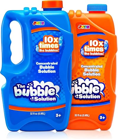 JOYIN Bubble Solution Refills 64 oz Dual Bottle Concentrated 2 x 32 oz