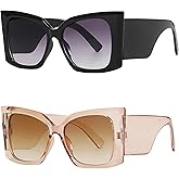 NLEYANB Oversized Big Square Y2K Cat Eyes Designer Trend Fashion Summer Party Sunglasses for Unisex Women Men UV400