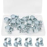 zDwfDc 12PCS 8-10mm Fuel Line Clamp 5/16"-13/32" Fuel Line Hose Clamps for Automotive Diesel Petrol Pipe DD025-8-10