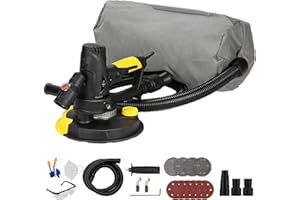 CUBEWAY Handheld Drywall Sander, Electric Drywall Sander with Vacuum, Variable Speed, 26Ft Power Cord, Dust Hose and Collection Bag, 720W 7' Electric Wall Polishing Machine for Popcorn Ceiling