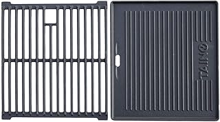 TAINO Basic 4+1 Gusseisen Rost Grillplatte Grillrost Zubehör Set Gasgrill Grill Wendeplatte