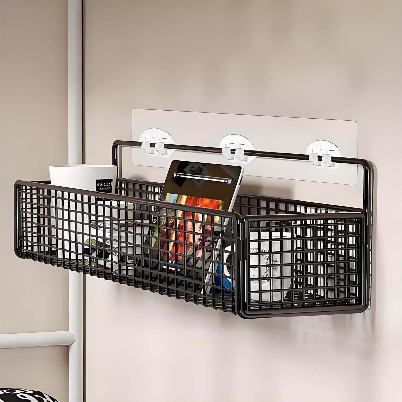 HAOYINEER 4 Packs Shower Caddy Adhesive Replacement, Strong Adhesive Hooks for Shower Caddy Kitchen Racks, No Drilling Transparent