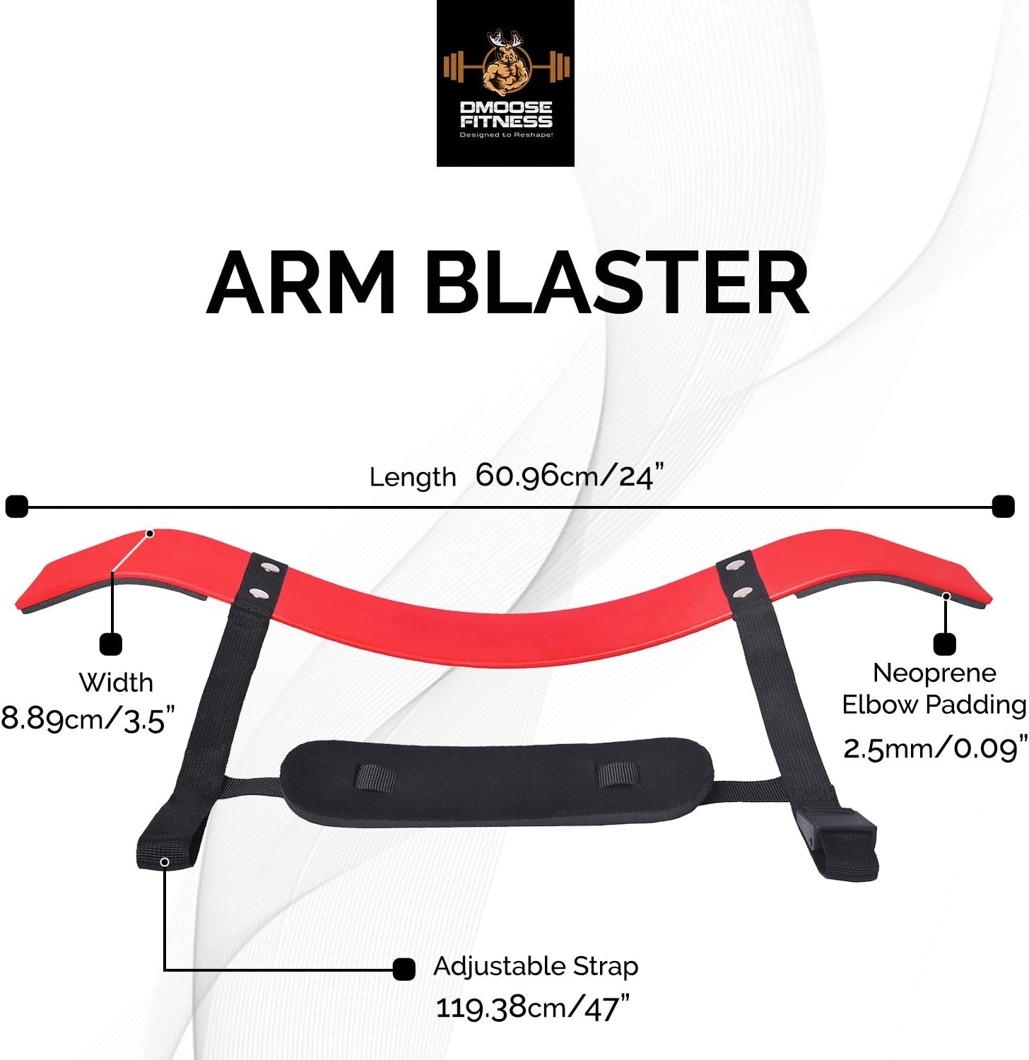DMoose Fitness Arm Curl Blaster for Bicep Body Building and Muscle Strength Gains, Contoured and Adjustable Isolate for Curling and Weightlifting, Well Balanced Support : Sports & Outdoors