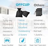 OFFCUP Outdoor Tap Cover 1 Pack Large Insulated Winter Faucet Protector Black view 4