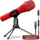 SonixForce Dynamic Microphone - Professional Vocal Microphone for Singing - Premium Handheld Wired Mic with 16ft XLR to 1/4" Audio Cable - Microfono for Speaker, Mixer, Amplifier & Karaoke Machine
