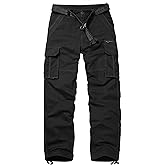 TRGPSG Men's Cargo Pants with Multi Pockets Cotton Relaxed Fit Tactical Work Pants for Outdoor, Hiking, Casual Wear