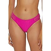 BECCA Castaway Hipster Bikini Bottom, Cheeky Coverage, Swimwear Separates for Women