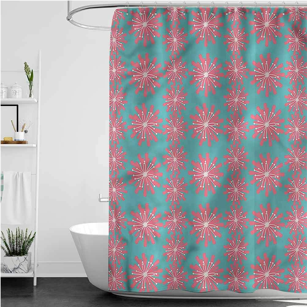 Interestlee Outdoor Extra Long Shower Curtain Lively Garden Heavyweight Fabric Bathroom Curtain, 40 x 72 Inch