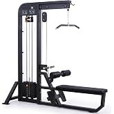 StrengthUSA LAT Pulldown &amp; Low Row Cable Machine with 181 lb Weight Stack