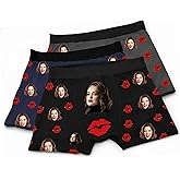 Hugsly Custom Boxers with Face Personalized Boxers for Men Boyfriend