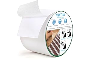 NWGW Clear Anti Slip Tape for Stairs & Bathtubs, 4" x50FT Non-Skid Transparent Grip Tape - Soft PVC Safety Traction for Bare Feet, Pool Decks, Boats, Shower Floors