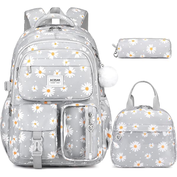 Dallonan Watercolor Flower Backpack - 16.7 Inch Laptop School Backpack For College, Travel & Work, Lightweight & Waterproof - View #4