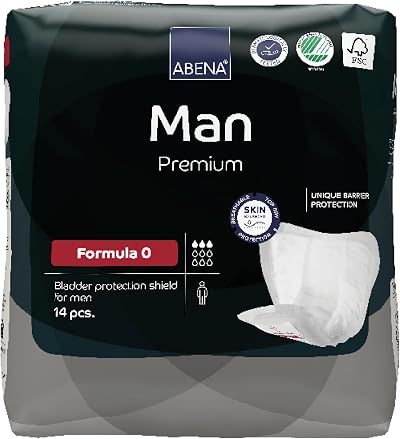 Abena Man Formula 0 Incontinence Pads for Men 14Pk 250ml Absorbency