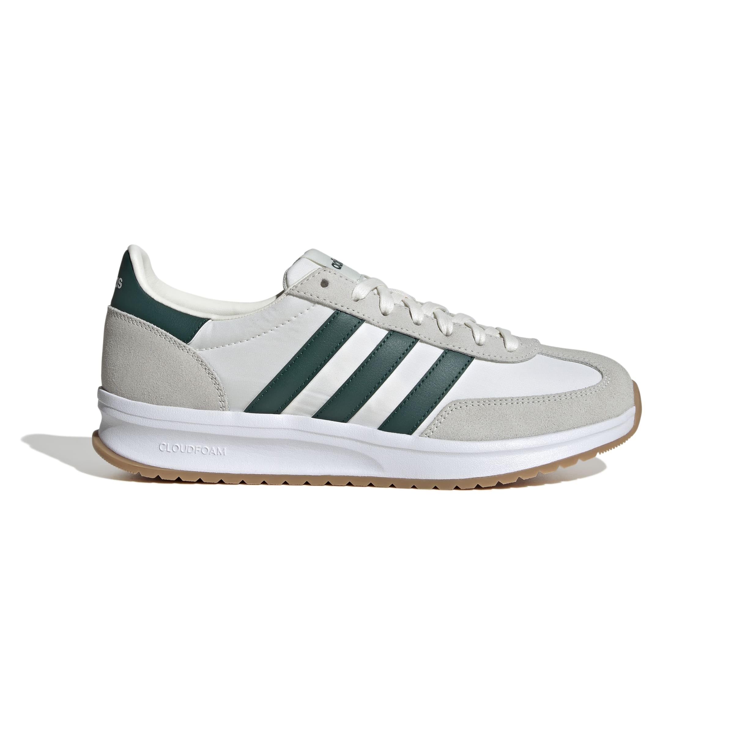 adidas Herren Run 70S 2.0 Shoes, Core White/Collegiate Green/Off White, 44 2/3 EU 2